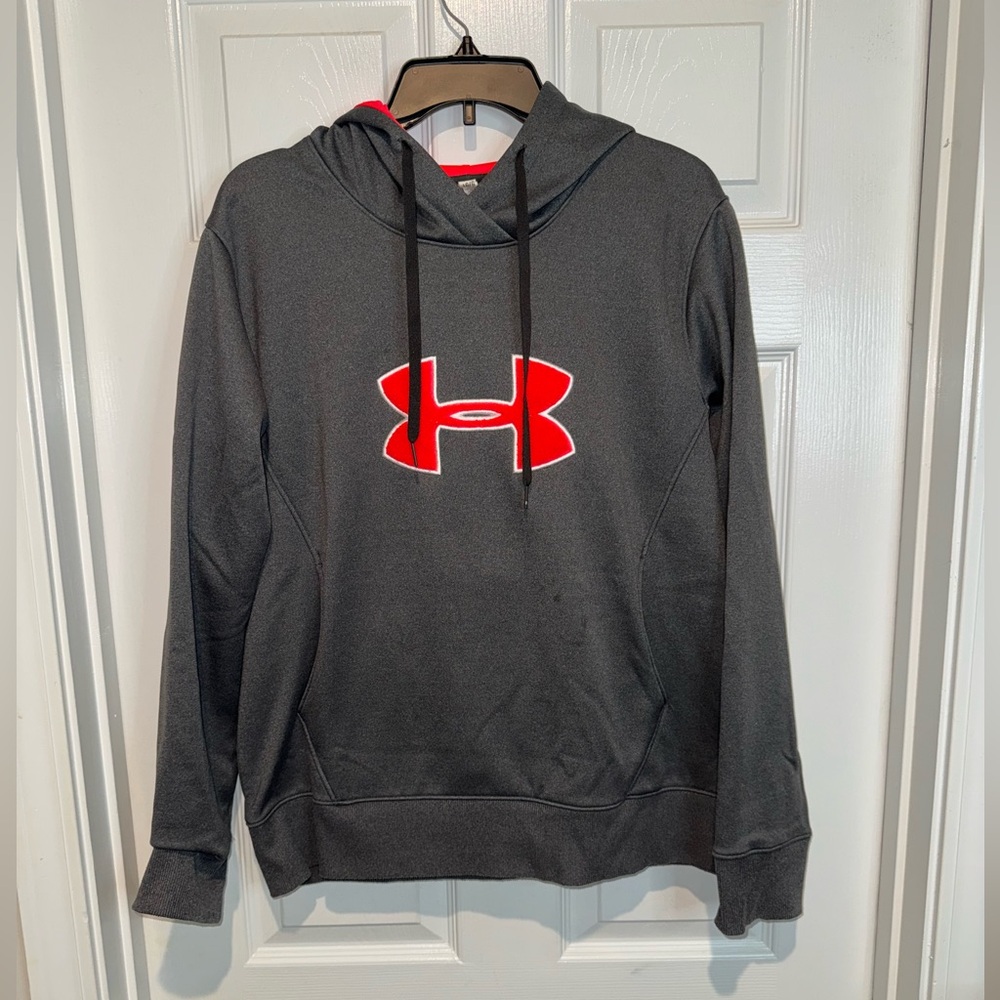 Under Armour Gray and Pink Hoodie. Size L